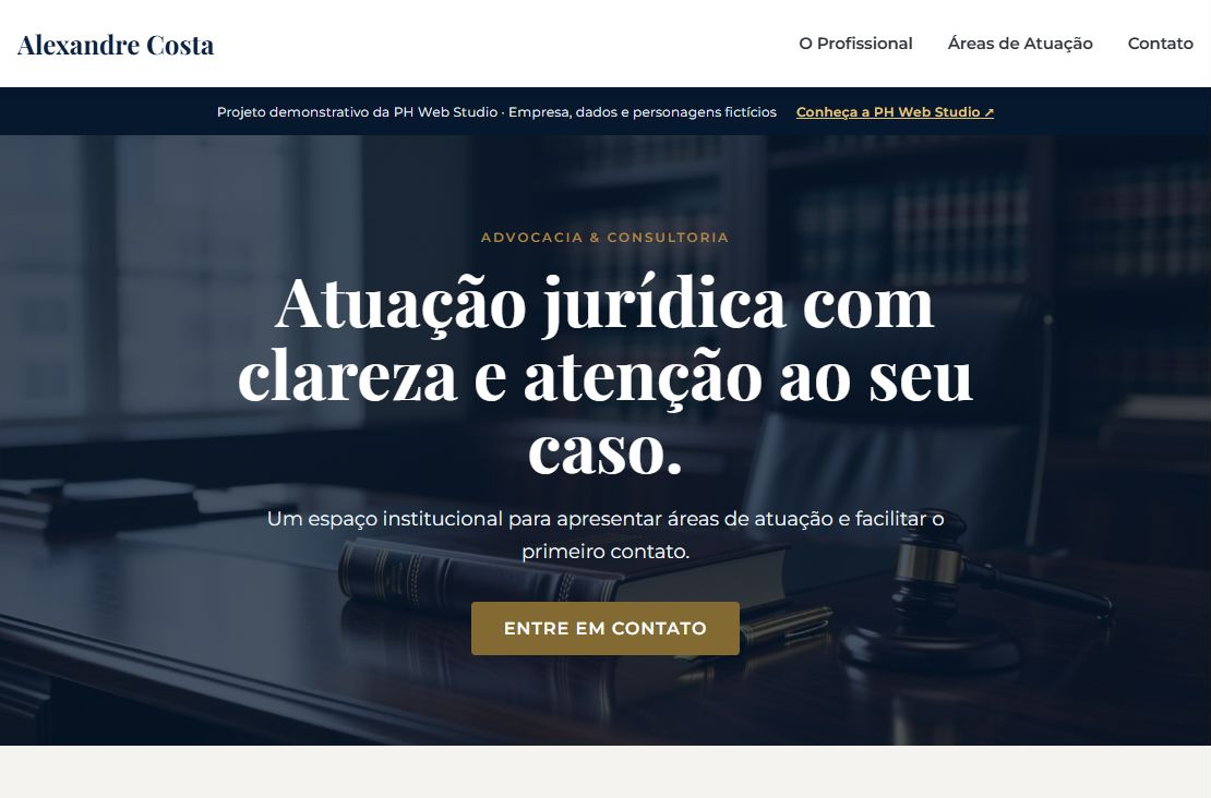 Captura do projeto demonstrativo de Alexandre Costa